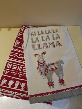 Primitives by Kathy Llama Dish Towel Set